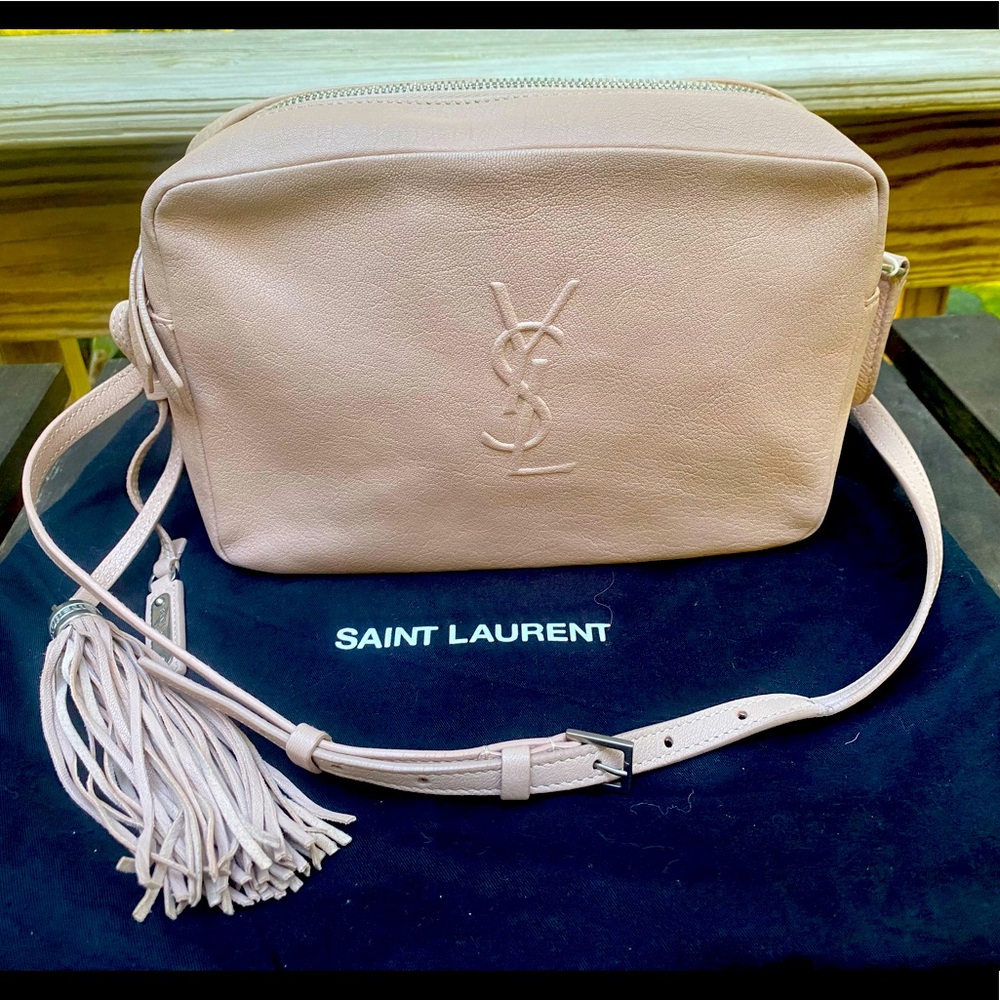 Saint Laurent/ YSL Lou Camera Bag Leather Small Pink
